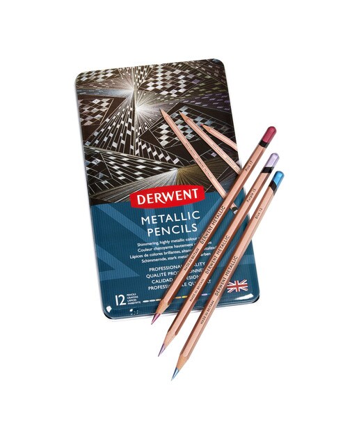 Caixa Metálica de 12 Lápis Metallic 3