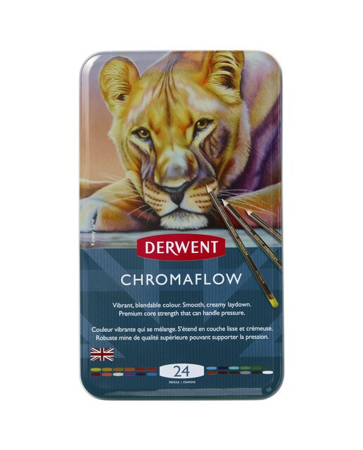 Caixa Metálica de 24 Lápis Chromaflow 1