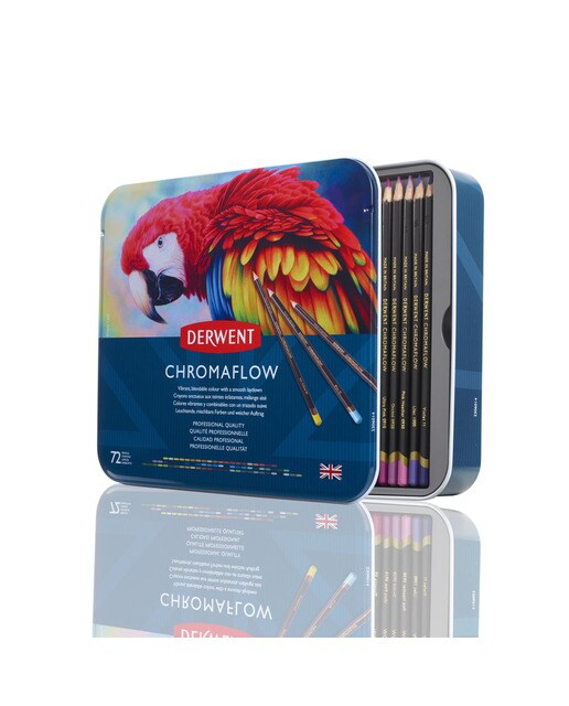 Caixa Metálica de 72 Lápis Chromaflow 1