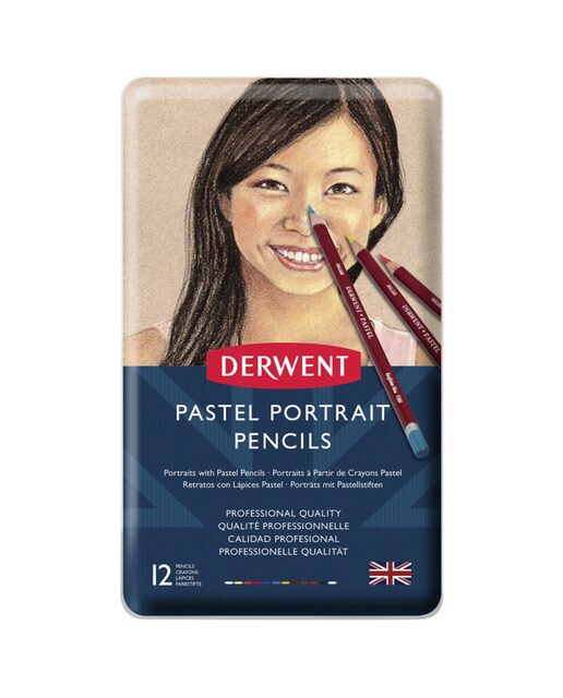 Caixa Metálica de 12 Lápis para Retratos - Pastel 1