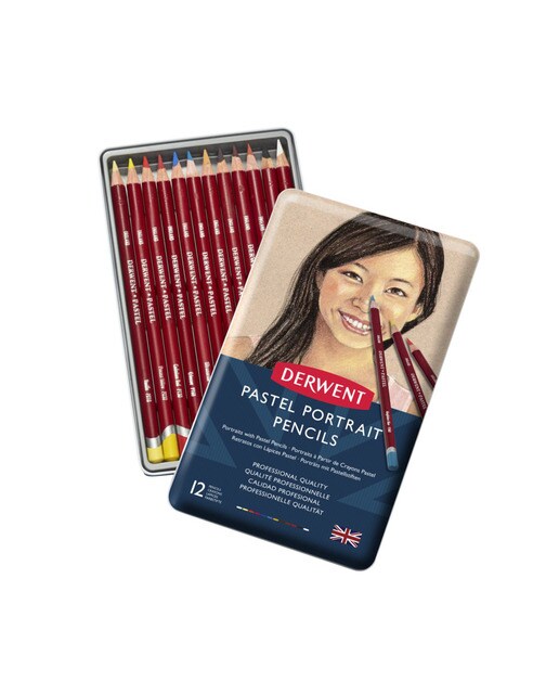 Caixa Metálica de 12 Lápis para Retratos - Pastel 2