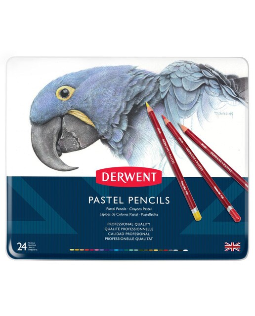 Caixa Metálica de 24 Lápis - Pastel 2
