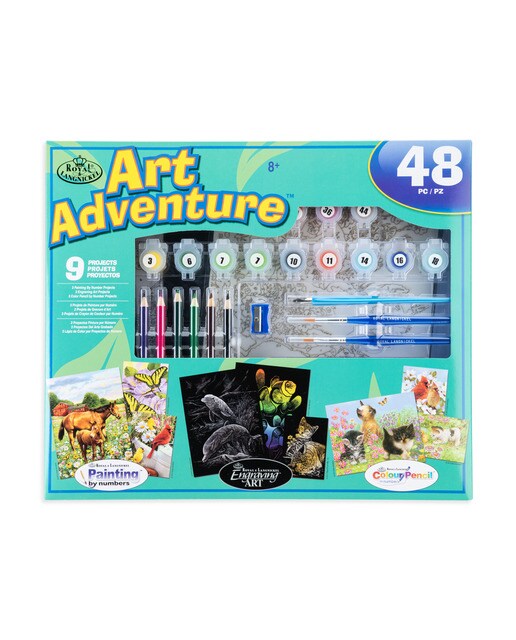 Caixa de projectos de desenho Conjunto de aventuras artísticas 9 actividades Royal & Langnickel 1