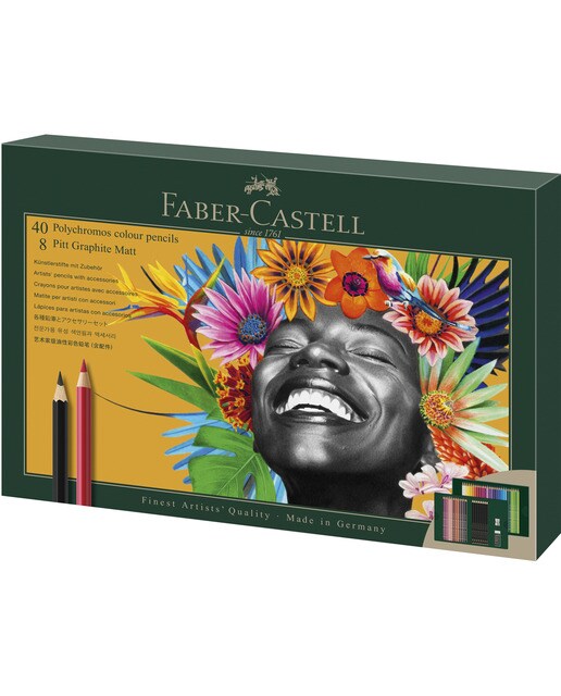 Caixa com 40 policromos e 8 lápis de grafite mate Faber-Castell Multicolor-1