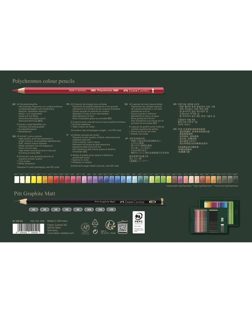 Caixa com 40 policromos e 8 lápis de grafite mate Faber-Castell Multicolor-2