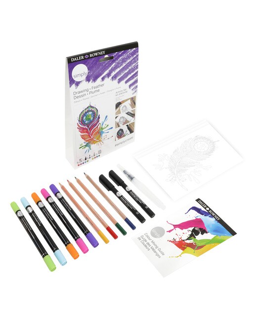 Conjunto de atividades de desenho Simply Daler-Rowney Multicolor-2