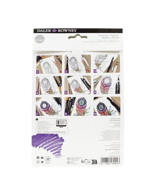 Conjunto de atividades de desenho Simply Daler-Rowney Multicolor-3