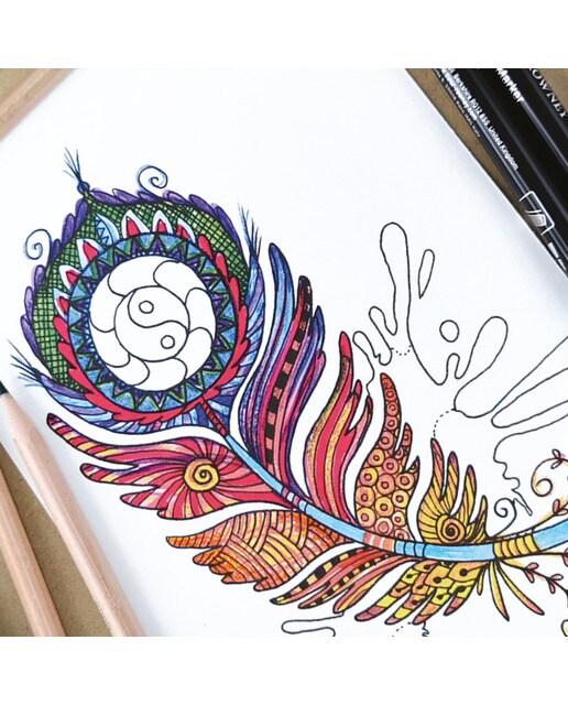 Conjunto de atividades de desenho Simply Daler-Rowney Multicolor-5