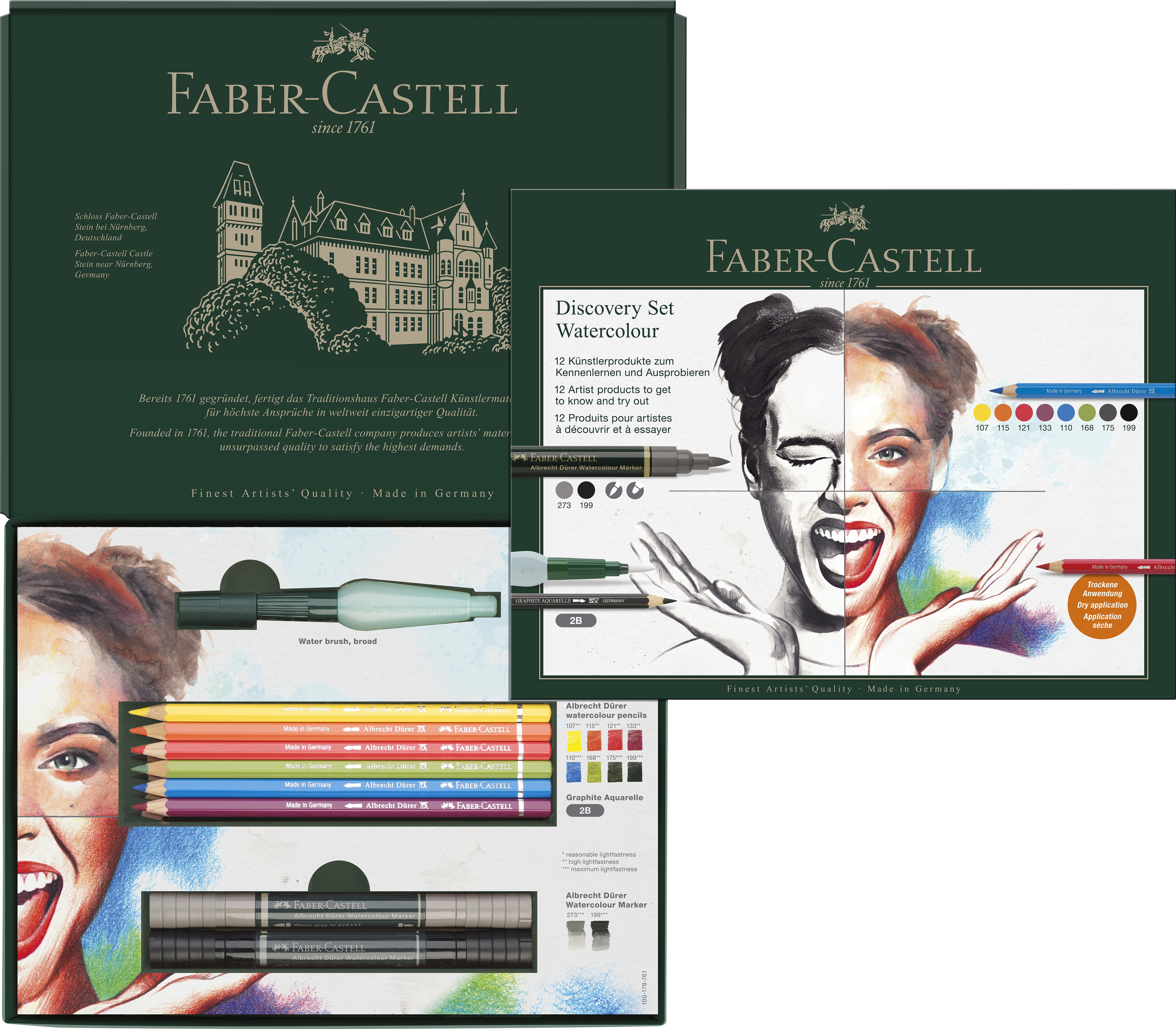 Set iniciación técnicas húmedas A&G Faber-Castell Multicolor-5