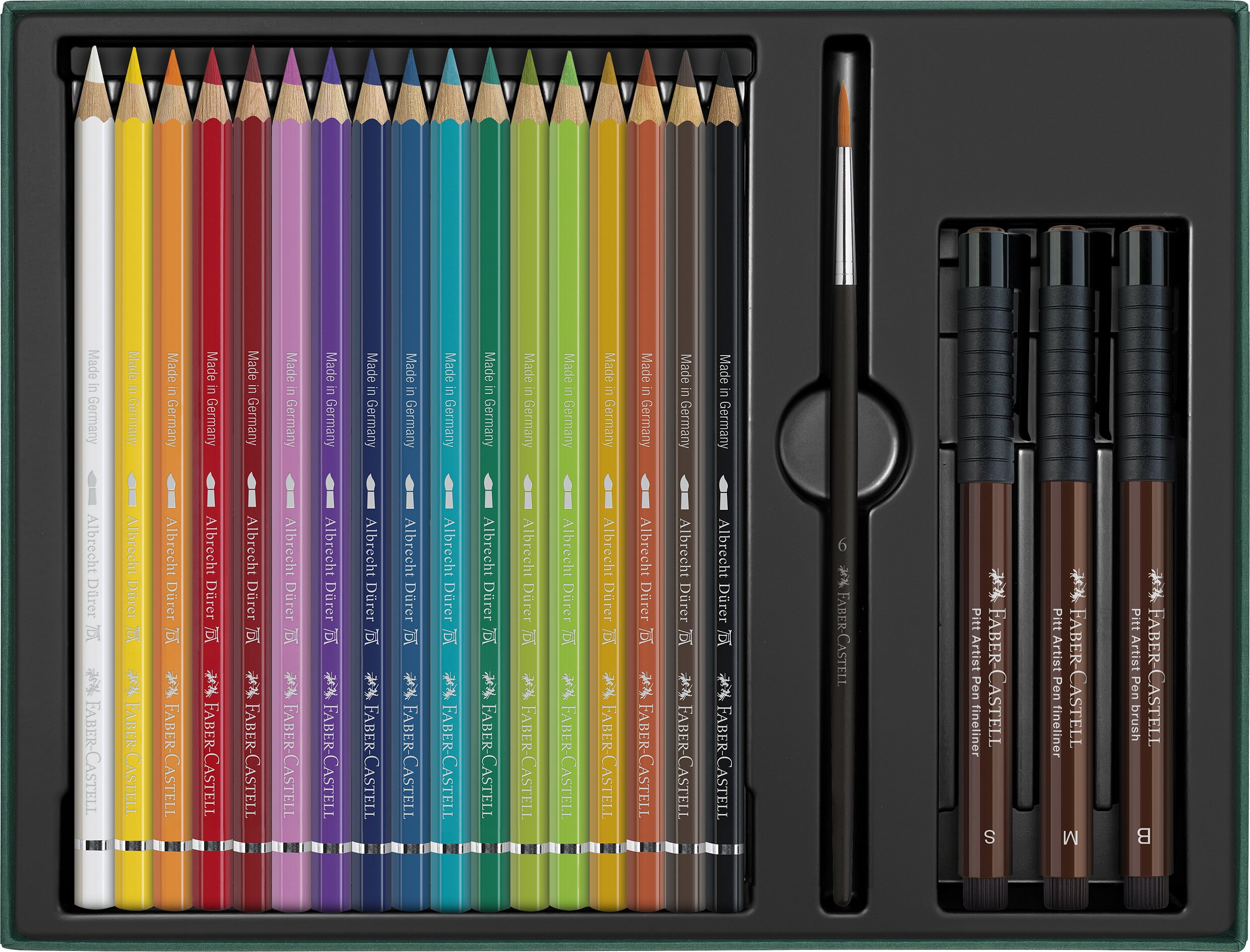 Set 17 Lápis de Cor Albretch Durer & 3 Canetas Pitt Artist Multicolor-4