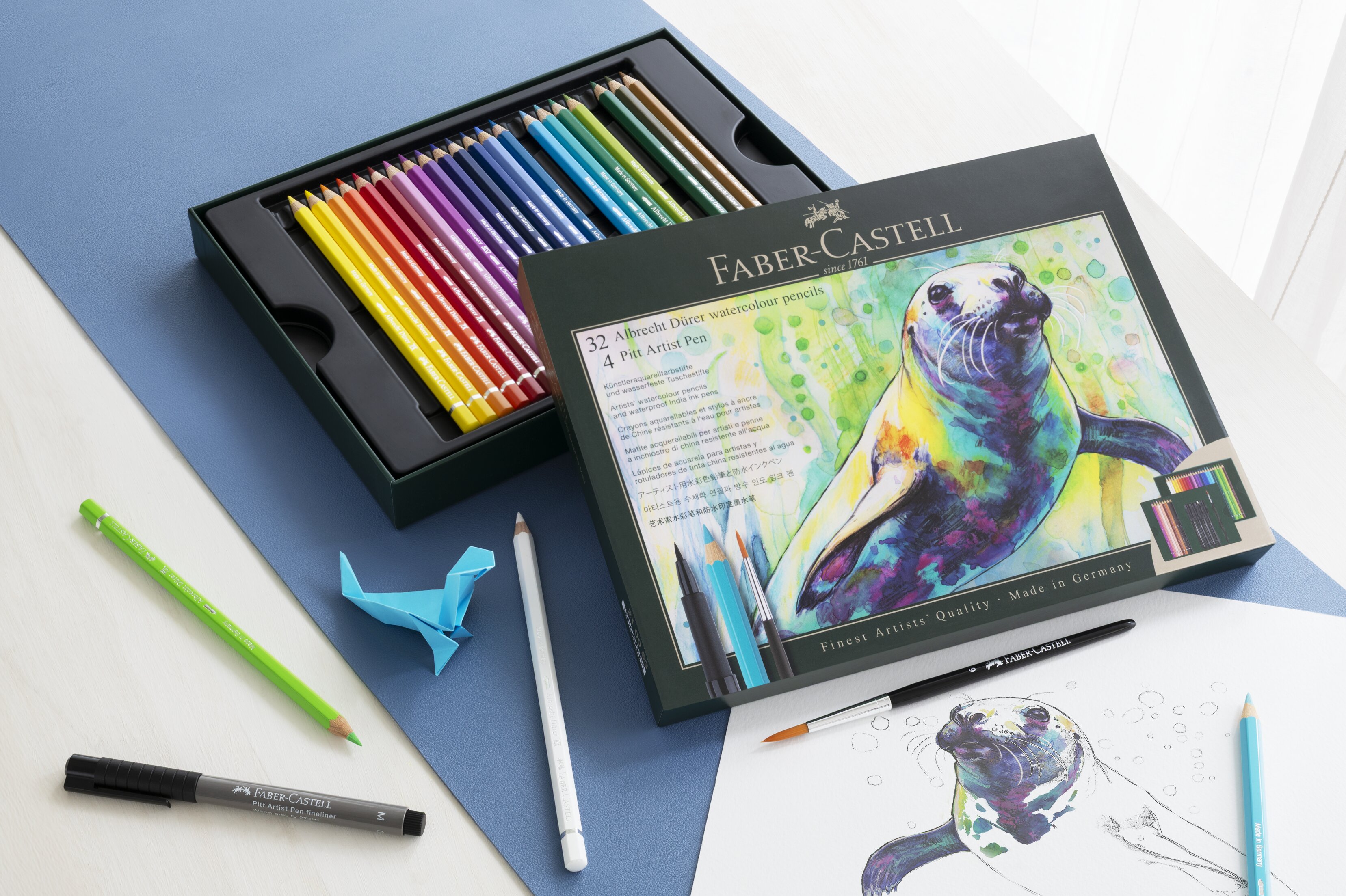 Pack con 32 pinturas acuarelables Albert Dürer Faber-Castell Multicolor-5