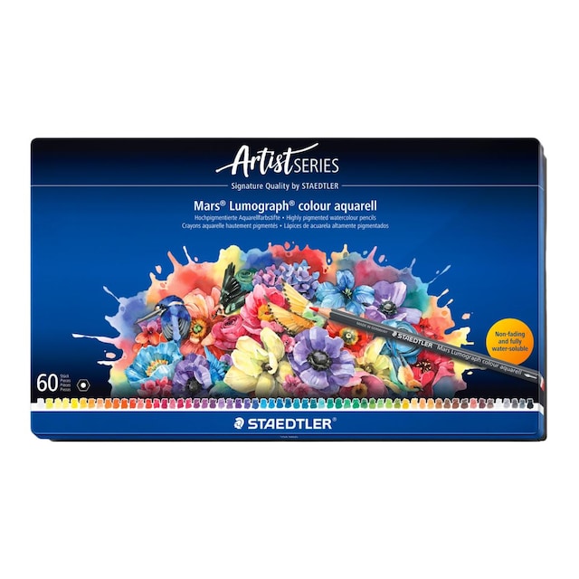 Imagem 0 de Lápis de Cor Aguareláveis STAEDTLER, Mars® Lumograph® 60 Cores Variadas