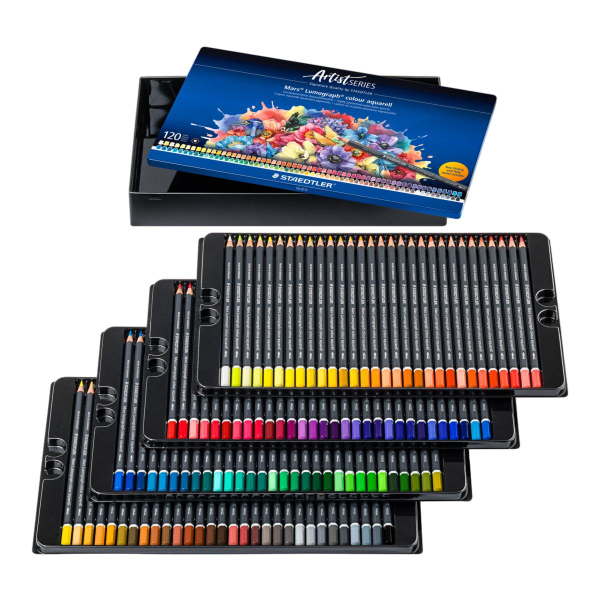 Lápices de grafito acuarelables STAEDTLER, Mars® Lumograph® 120 colores surtidos. 2