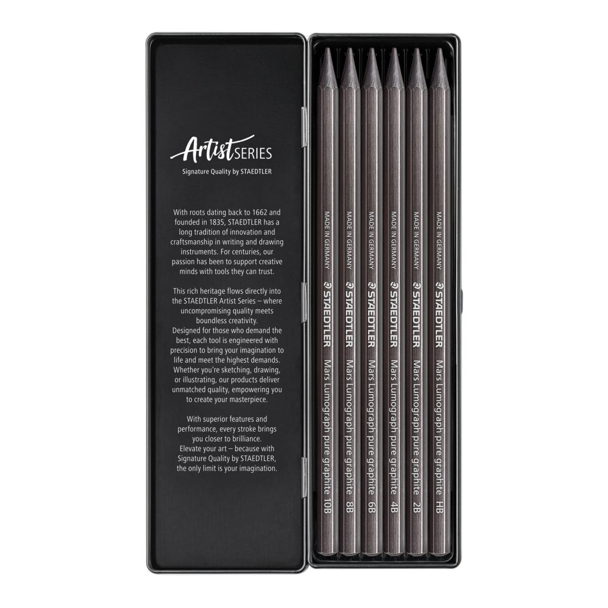 Lápices de grafito STAEDTLER, Mars® Lumograph®  Pure Graphite, 6 graduaciones. 2