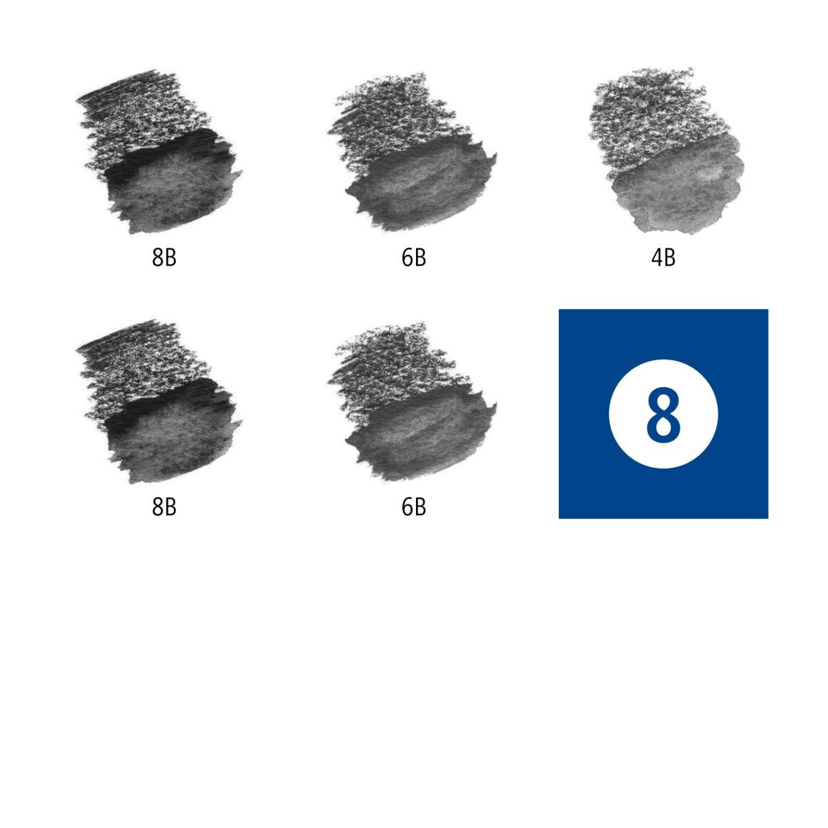 Lápices de grafito STAEDTLER, Mars® Lumograph®  Acuarelables, 3 graduaciones. 3