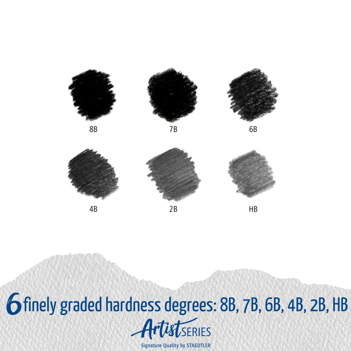 Lápis de Grafite STAEDTLER, Mars® Lumograph® Preto, 6 Graduações 3