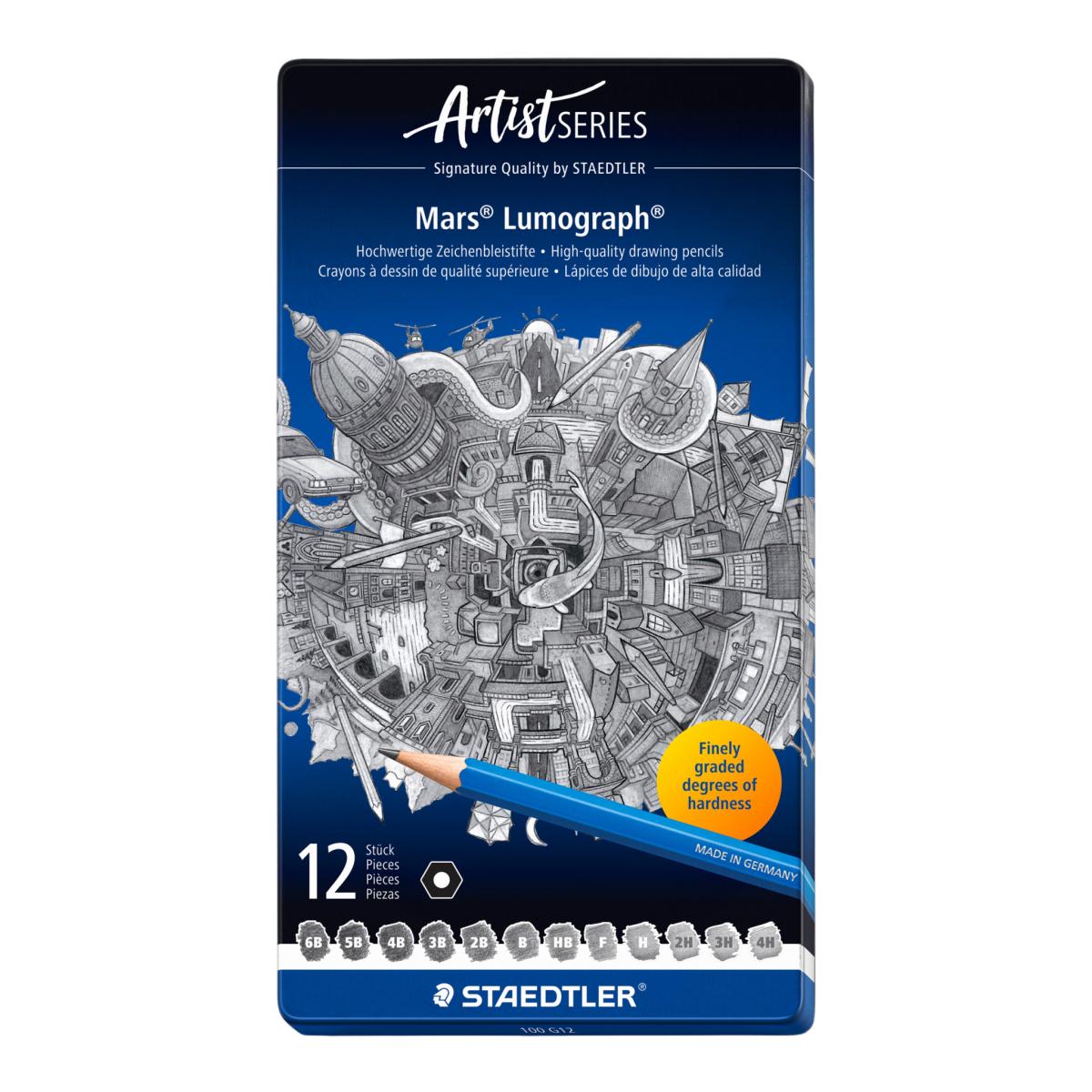 Imagen 0 de Lápices de grafito STAEDTLER, Mars® Lumograph®,  12 graduaciones.