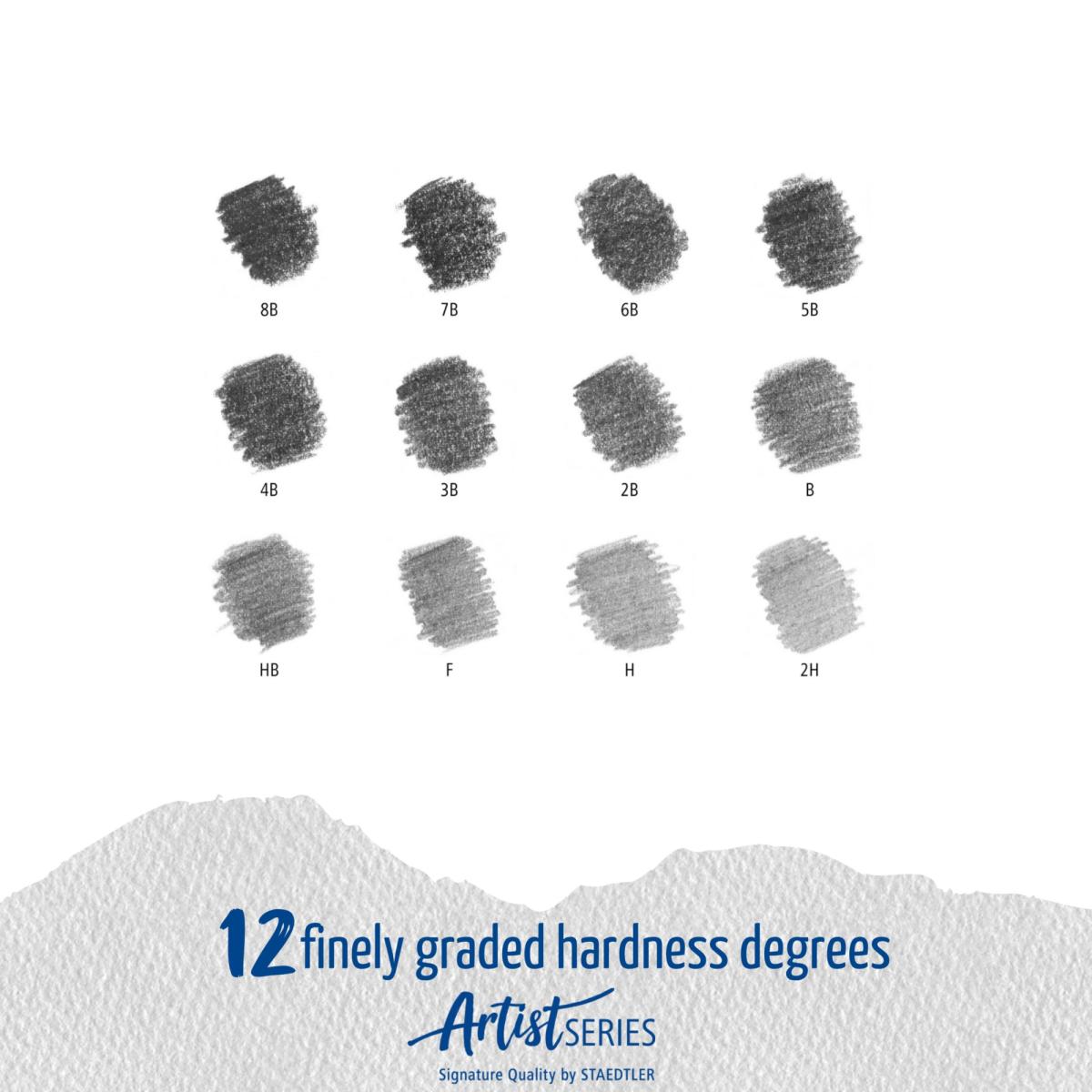 Lápices de grafito STAEDTLER, Mars® Lumograph®, 12 graduaciones. 3