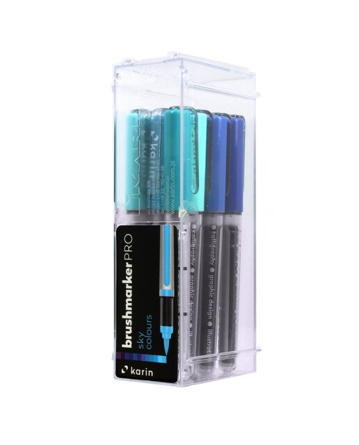 Set 12 Marcadores Lettering  Cores Sky Brushmarker Pro Karin Céu-2
