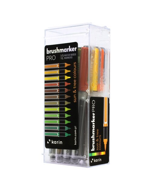 Set 12 rotuladores lettering  sun and tree  Brushmarker pro Karin