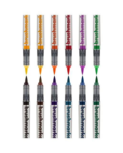 Set 12 rotuladores lettering colores basicos Brushmarker pro Karin Multicolor-3