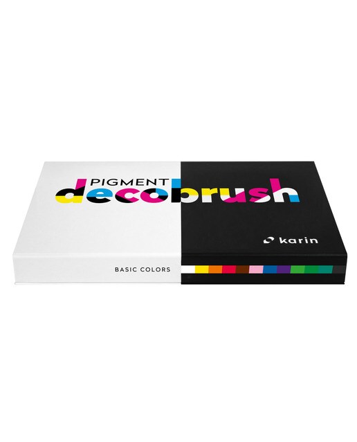 Marcadores Lettering  Pigmento Decobrush  12 Cores Basicos Karin Multicolor-3