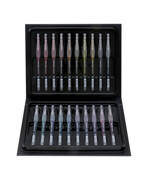 Set 20 Esferográficas Decogel Pigmento com Efeito Metalico de Karin Multicolor-1