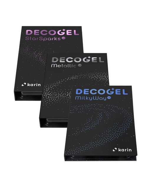 Set Decogel 50 + 10  Refills Gratis Pigmento Metalico de Karin Multicolor-3
