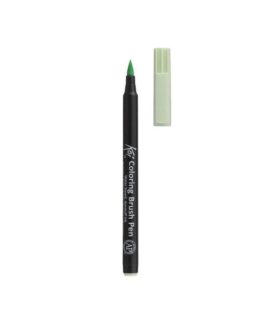 Caneta de Feltro Aguarelável Ponta Pincel - Verde-Lima-Claro Verde Lima-1