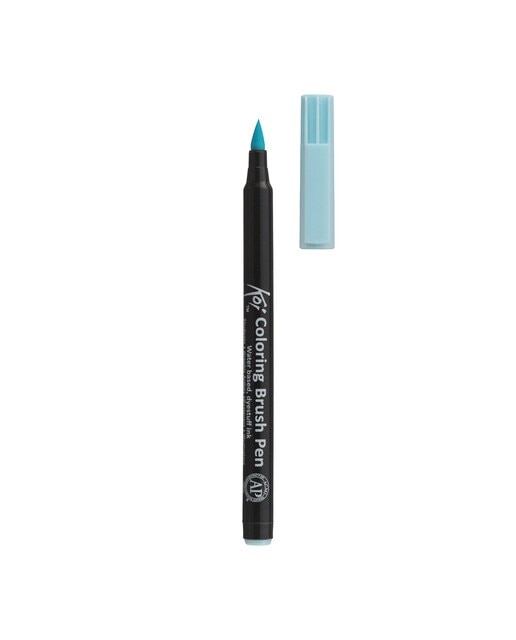 Caneta de Feltro Aguarelável Ponta Pincel - Azul-Celeste-Pálido Azul-celeste-1
