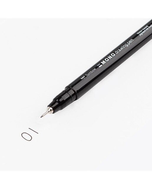 Marcador Mono Drawing Pen de Ponta Fina 01 - Preto Preto-4