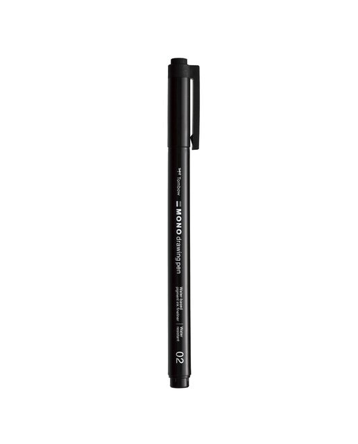 Rotulador mono drawing pen punta fina 02 Tombow negro Negro-1
