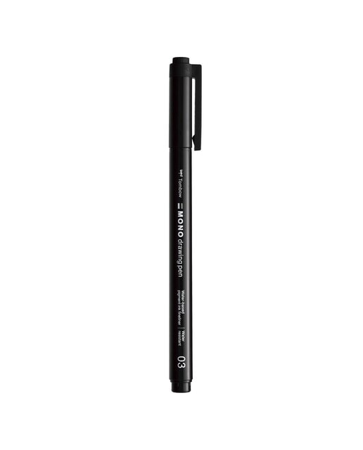 Rotulador mono drawing pen punta fina 03 Tombow negro Negro-1