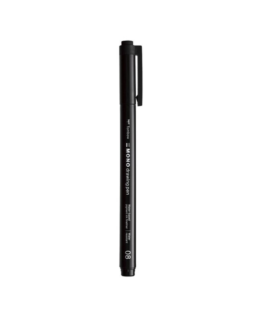 Rotulador mono drawing pen punta fina 08 Tombow negro Negro-1