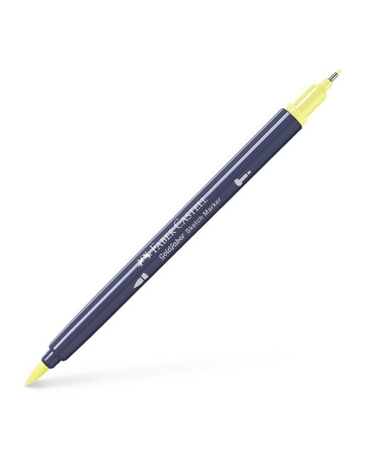 Rotulador sketch marker doble punta tinta base alcohol Goldfaber Faber-Castell amarillo claro Amarillo claro-1