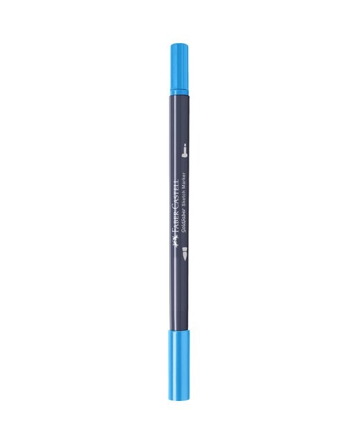 Rotulador sketch marker doble punta tinta base alcohol Goldfaber Faber-Castell azul celeste Azul celeste-3