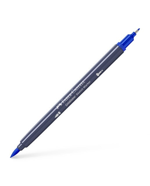 Rotulador sketch marker doble punta tinta base alcohol Goldfaber Faber-Castell azul celeste rojizo Azul celeste rojizo-1