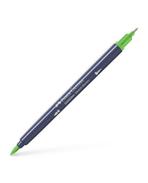 Rotulador sketch marker doble punta tinta base alcohol Goldfaber Faber-Castell verde hoja Verde hoja-1