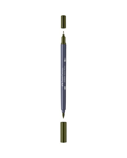 Rotulador sketch marker doble punta tinta base alcohol Goldfaber Faber-Castell verde oliva amarillento Verde oliva amarillento-2