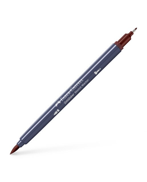 Rotulador sketch marker doble punta tinta base alcohol Goldfaber Faber-Castell caoba Caoba-1