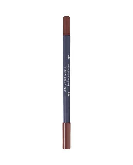 Rotulador sketch marker doble punta tinta base alcohol Goldfaber Faber-Castell caoba Caoba-3