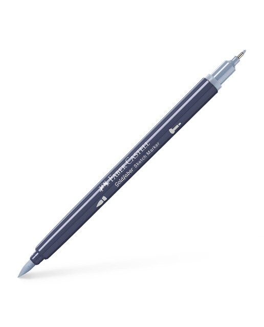 Rotulador sketch marker doble punta tinta base alcohol Goldfaber Faber-Castell gris frío XII Gris frío-1