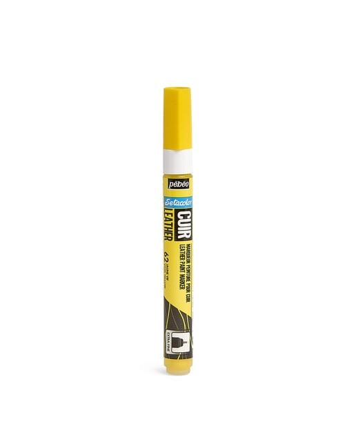Marcador Cuero ponta extrafina 1mm Pebeo amarelo 1