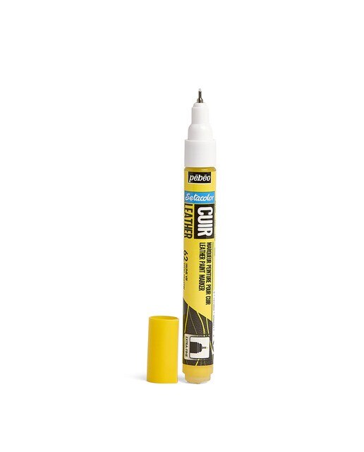 Marcador Cuero ponta extrafina 1mm Pebeo amarelo 4