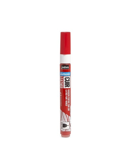 Marcador Cuero ponta extrafina 1mm Pebeo vermelho 1