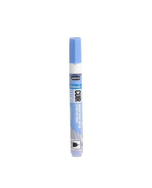 Marcador Cuero ponta extrafina 1mm Pebeo azul 1