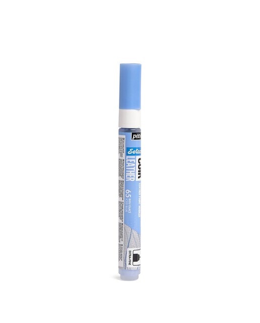 Marcador Cuero ponta extrafina 1mm Pebeo azul 3