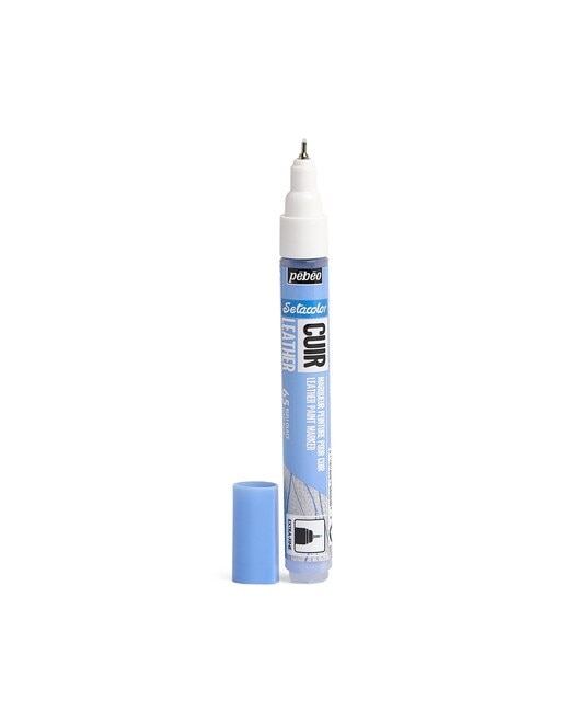 Marcador Cuero ponta extrafina 1mm Pebeo azul 4