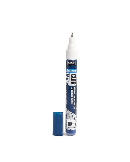 Marcador Cuero ponta extrafina 1mm Pebeo azul ultramarino 4