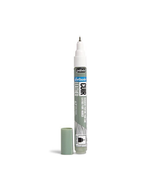 Marcador Cuero ponta extrafina 1mm Pebeo verde 4